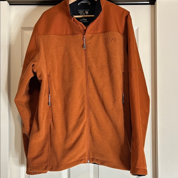 Mountain Hardwear Men's XL Tech Full Zip Jacket Burnt Orange - Picture 2 of 10